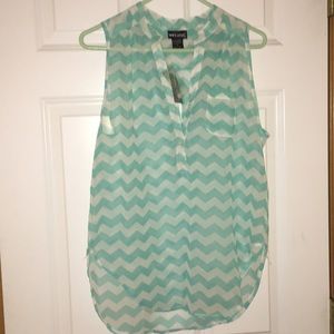 Mint Chevron Tank top